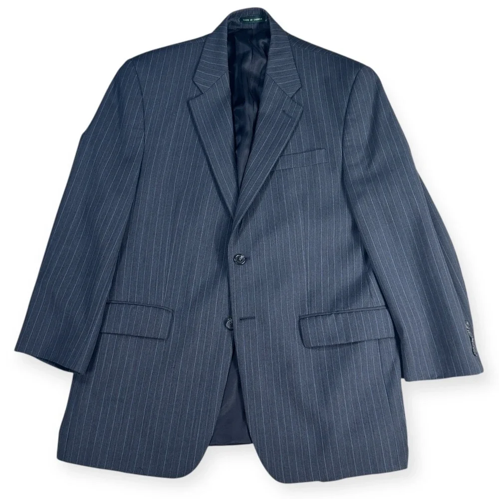 Lauren Ralph Lauren‎ Men's Pinstripe Wool Blazer Jacket Size M